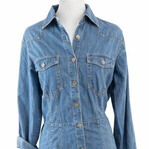 NWT New Glory Denim Shirt Dress | Size M | Button Front